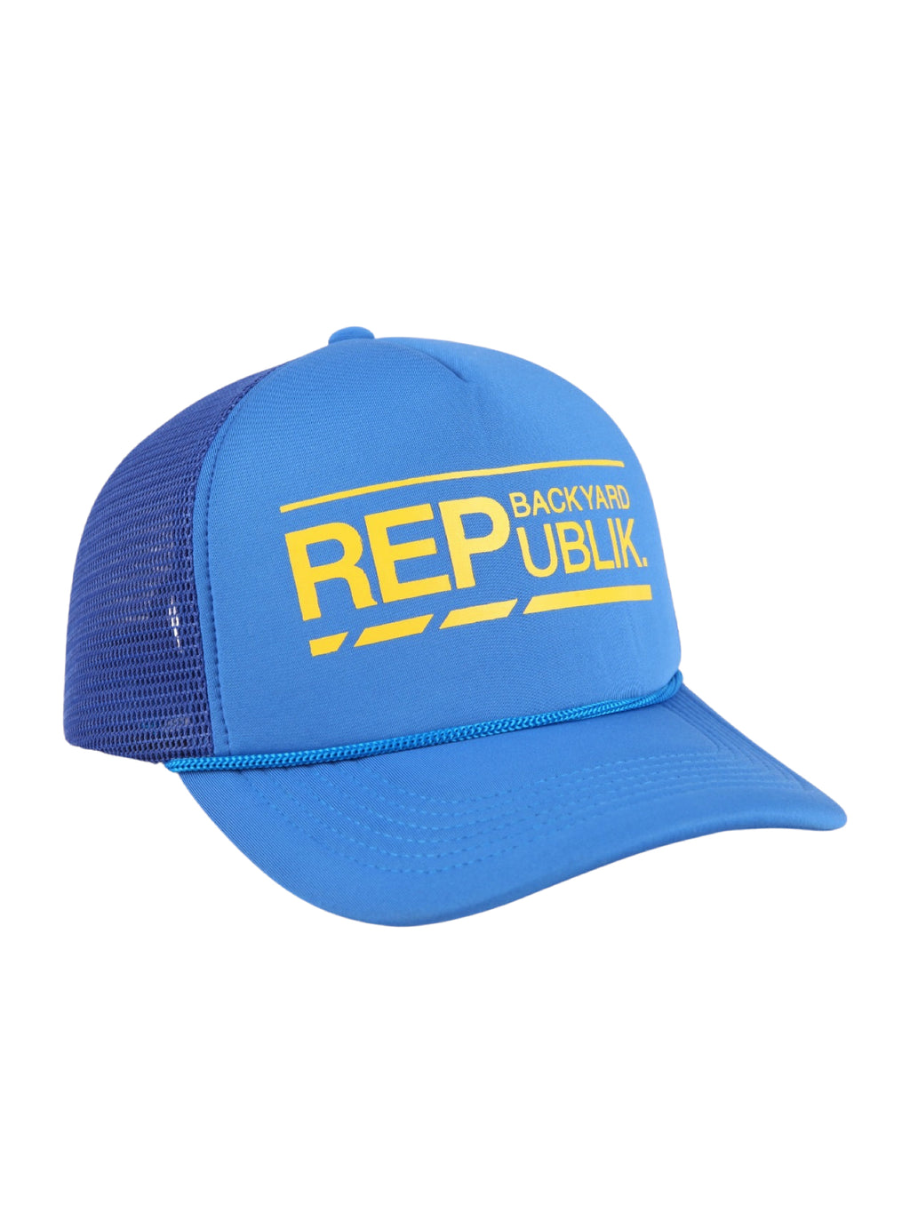 Backyard REPublik Yellow + Blue Mesh Trucker