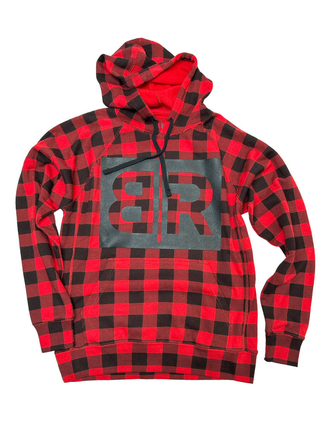 BR Red Buffalo Plaid Hooded Sweatshirt