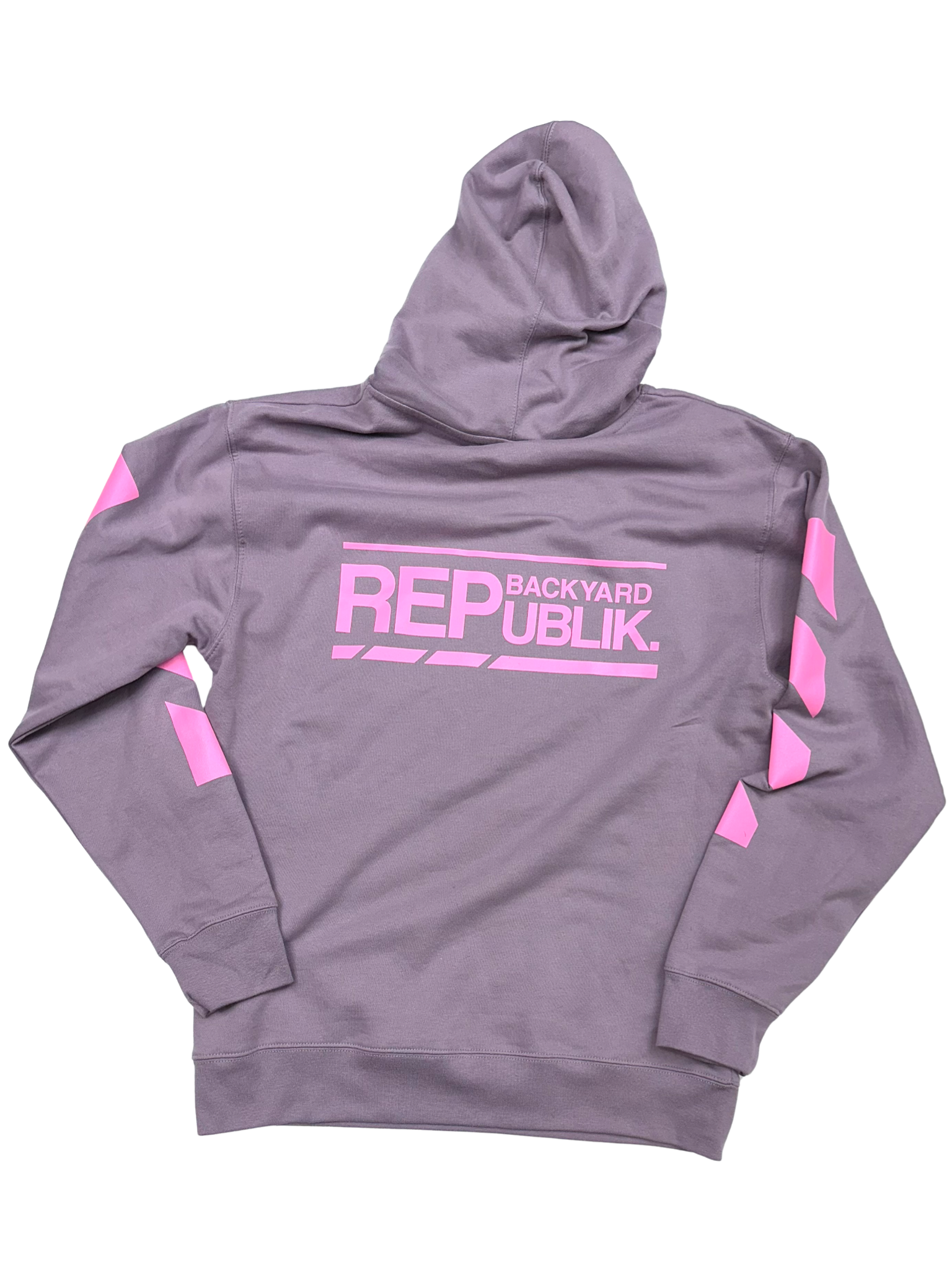 Backyard REPublik Plum + Pink Hooded Sweatshirt