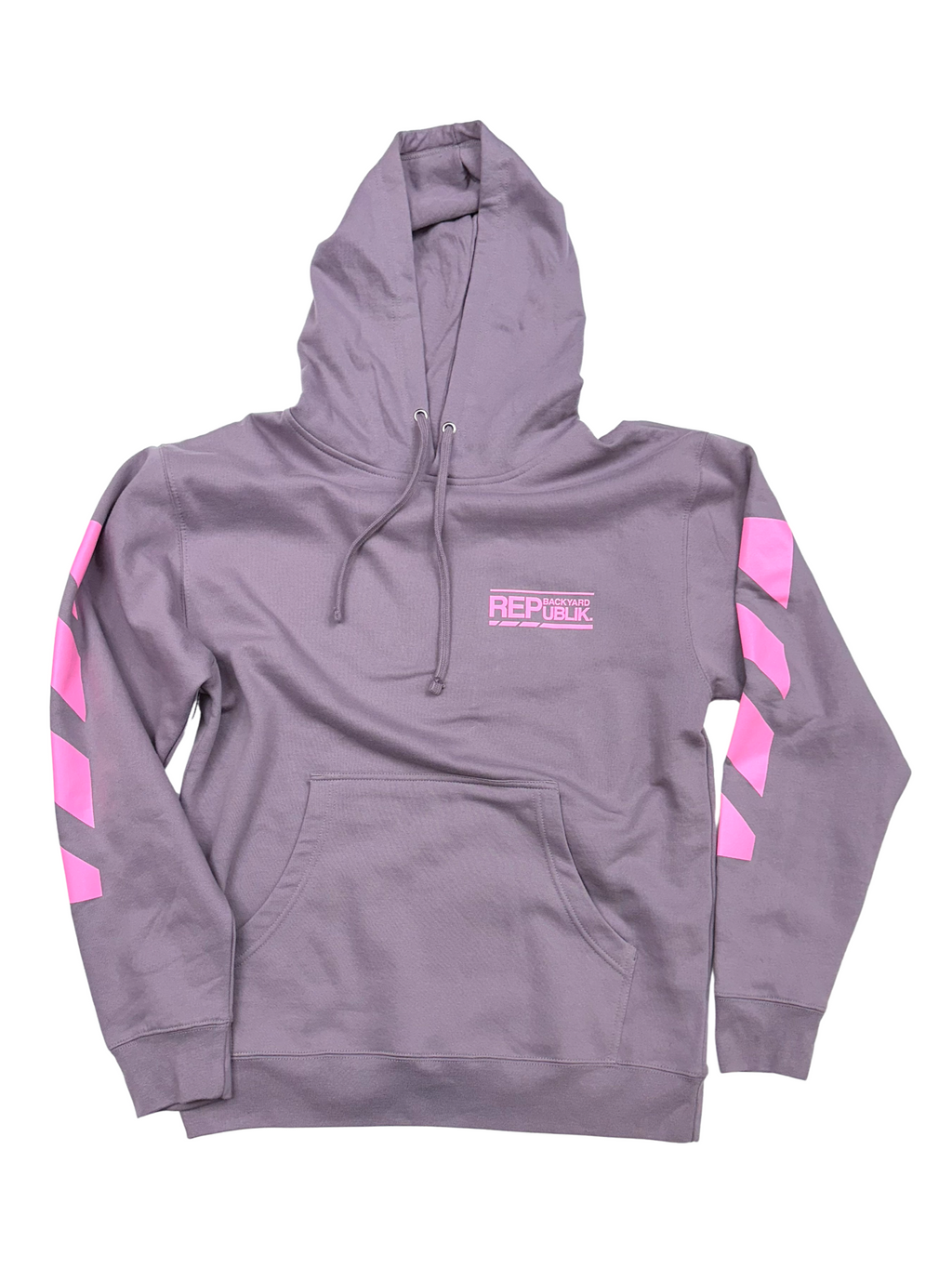 Backyard REPublik Plum + Pink Hooded Sweatshirt