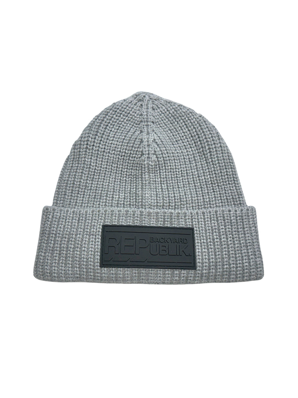 Backyard REPublik Black Patch + Light Gray Beanie