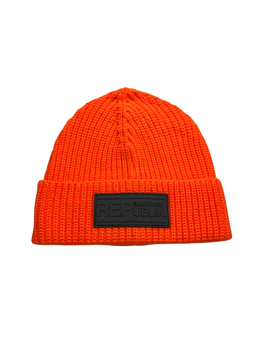 Backyard REPublik Black Patch + Orange Beanie
